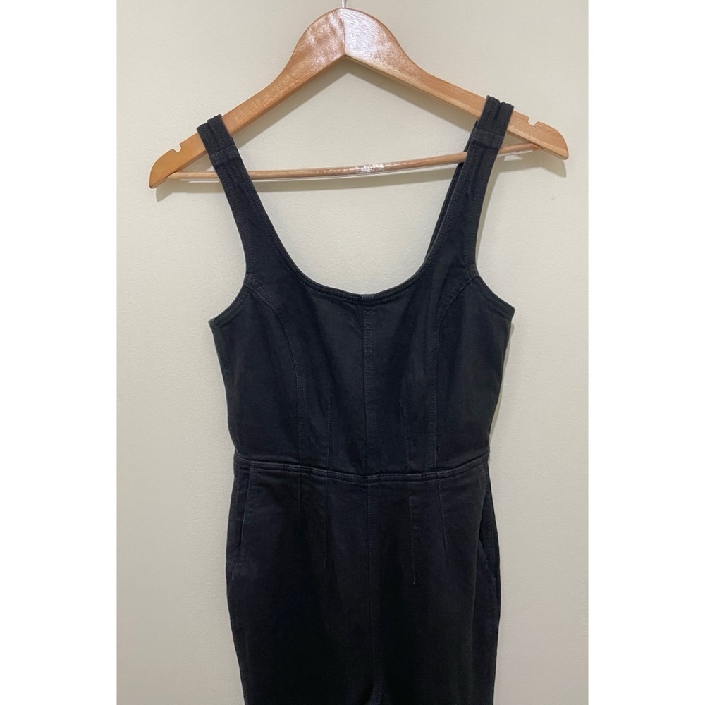 NWT Madewell Black Denim Flare Leg Jumpsuit Size 0 - Picture 4 of 15